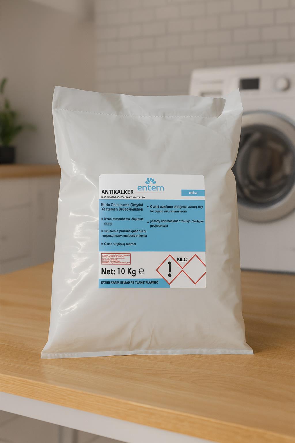 Entem Antikalker Kireç Önleyici Toz Yardımcı Yıkama Deterjanı 10 KG