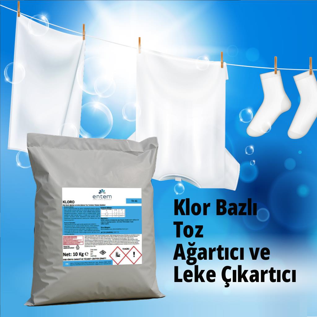 Entem Kloro Ağartıcı ve Leke Çıkarıcı Toz Deterjan 10 KG