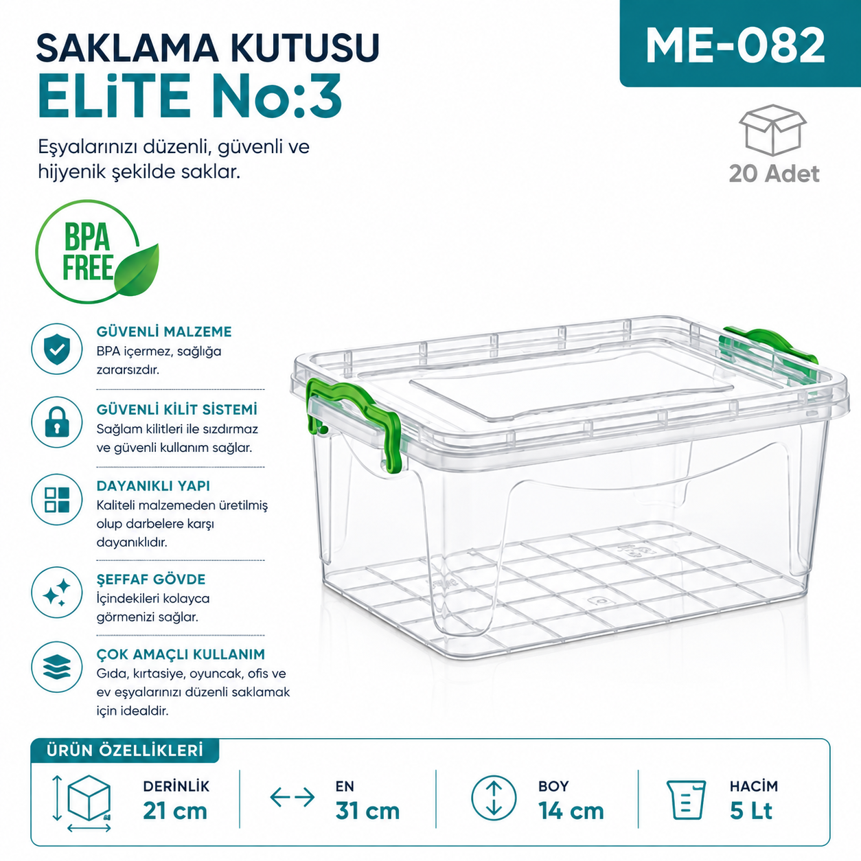 Saklama Kutusu No:3 Elite 5 LT (2680)