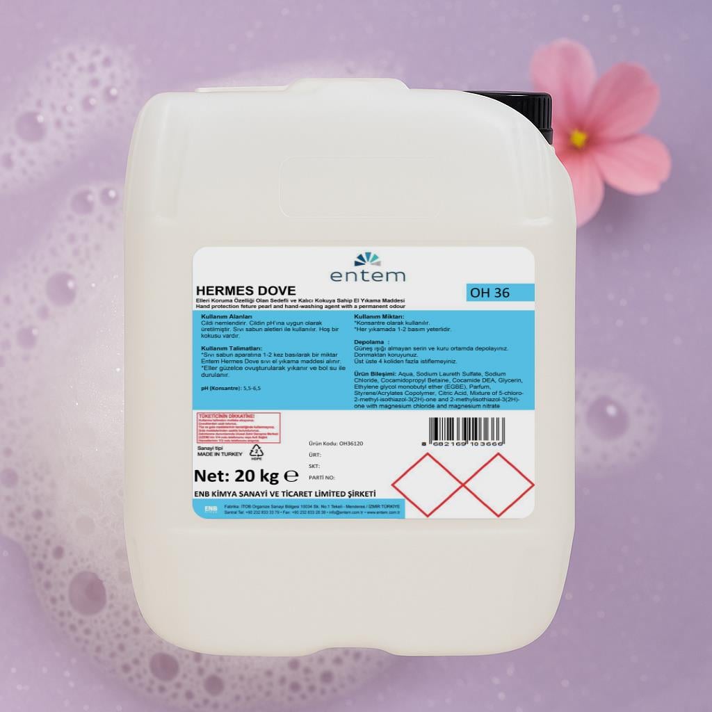 Entem Hermes Dove Beyaz Sedefli Sıvı Sabun 20 Lt