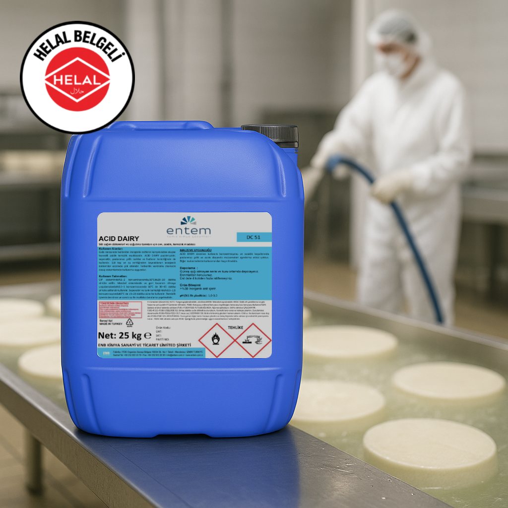 ACID DAIRY helal belgeli Asidik Sıvı Temizlik Maddesi 25 LT