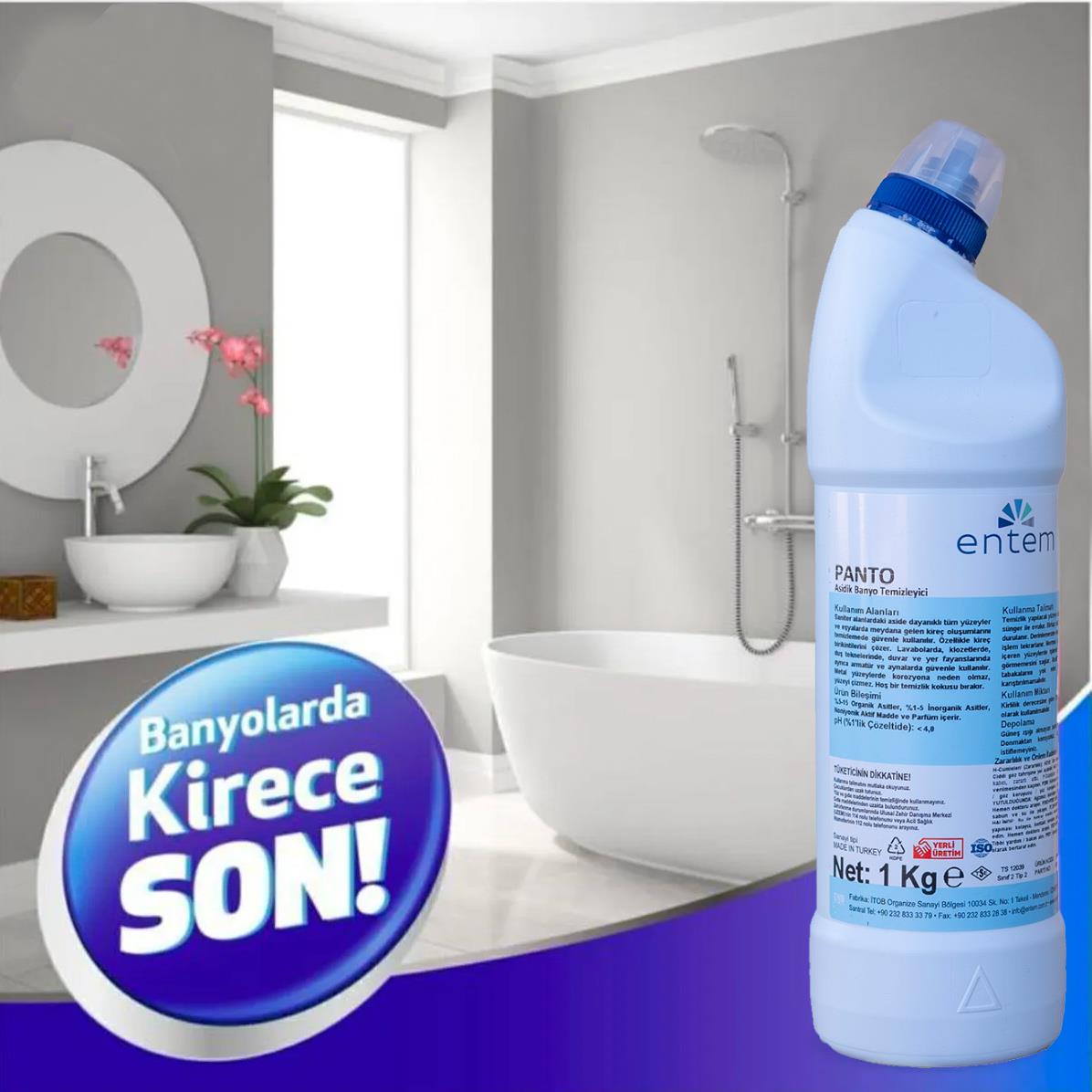 Entem Panto Extra Banyo Temizleyici ve Kireç Çözücü 1 Litre