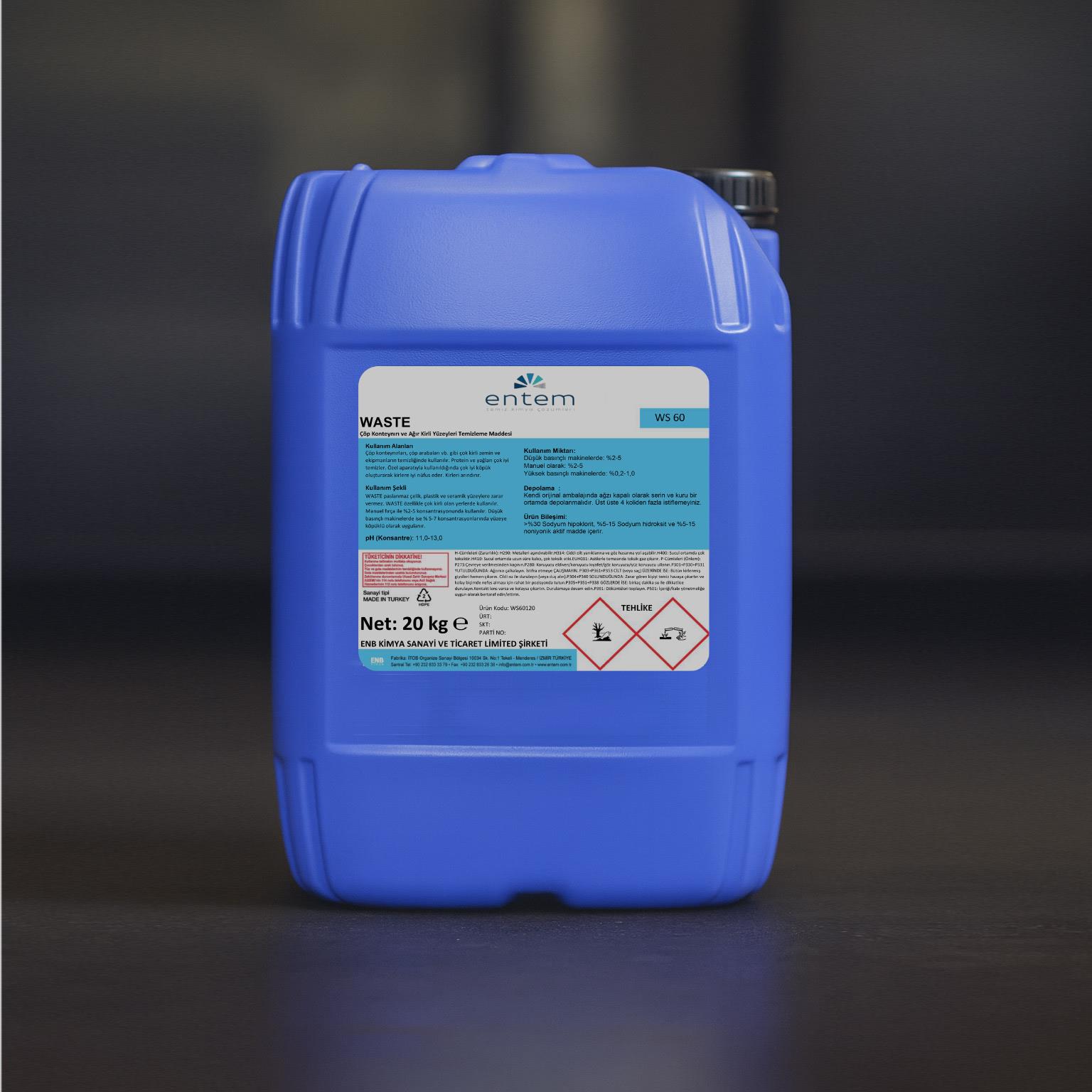 Entem Waste Çöp Konteyner ve Çöp Aracı Yıkama Sıvısı 20 lt