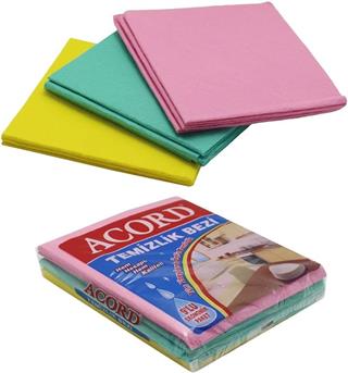 Acord 9 Adet Sarı Temizlik Bezi 35 x 35 cm Genel Mutfak Temizlik Bezi