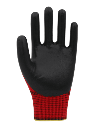 Beybi PN3 Kırmızı Nitril Kaplı Polyester Eldiven 9-10 Beden