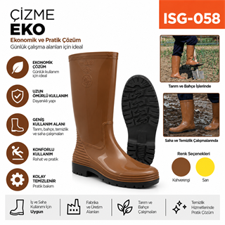 Eko İş Çizmesi – Ekonomik Uzun Çalışma Çizmesi