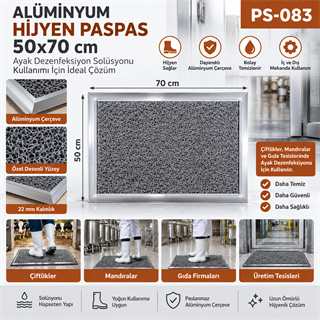 Alüminyum Hijyen Paspas 50 cm x 70 cm