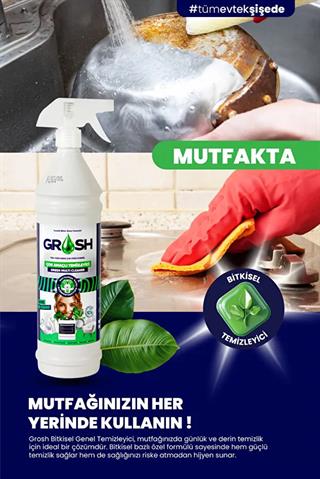 Grosh Vegan Çok Amaçlı Ultra Güçlü Leke Çıkarıcı Sprey (Büyük Boy)