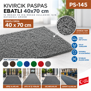 Kıvırcık Paspas Ebatlı 40 x 70 cm