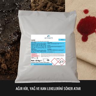 Alka Ağır Kir Yağ Kan Çözücü Toz Çamaşır Yıkama Deterjanı Yardımcısı 10 Kg