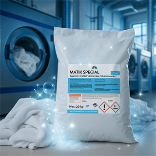 Entem Matik Special Endüstriyel Çamaşır Makineleri için Köpüğü ayarlı Ağartıcılı Ana Yıkama Deterjanı 20 Kg