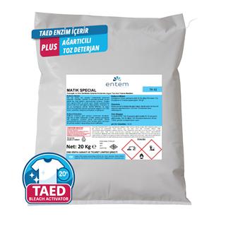 Entem Matik Special Endüstriyel Çamaşır Makineleri için Köpüğü ayarlı Ağartıcılı Ana Yıkama Deterjanı 20 Kg