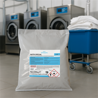 Entem Matik Special Endüstriyel Çamaşır Makineleri için Köpüğü ayarlı Ağartıcılı Ana Yıkama Deterjanı 20 Kg