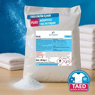 Entem Plus Endüstriyel Çamaşır Makineleri için Ağartıcılı Ana Yıkama Deterjanı 20 Kg