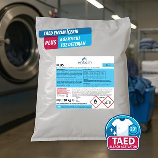 Entem Plus Endüstriyel Çamaşır Makineleri için Ağartıcılı Ana Yıkama Deterjanı 20 Kg