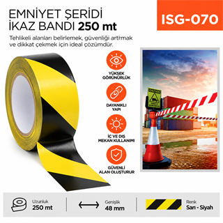 Emniyet Şeridi İkaz Bandı 250 mt (BNU305E)