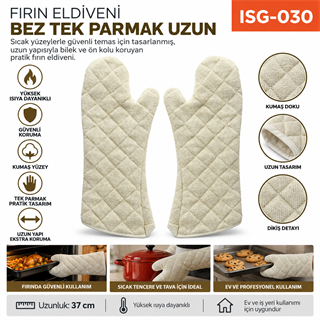 Fırın Eldiveni Bez Tek Parmak Uzun