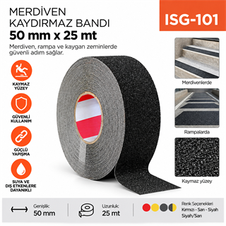 Merdiven Kaydırmaz Bandı 50 mm*25 mt