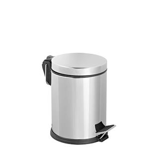 Pedallı Paslanmaz Çelik Krom Çöp Kovası 5 Litre 