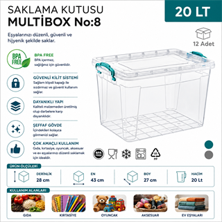 Saklama Kutusu M.Box No:8 (20 LT) (E-507)