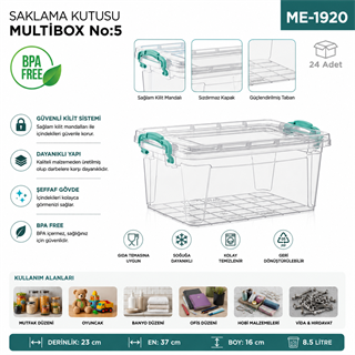 Saklama Kutusu M.Box No:5 (8.5 LT) (E-504)