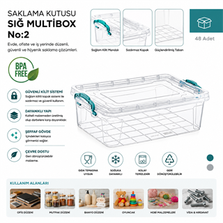 Saklama Kutusu Sığ M.Box No:2 (1 LT) (E-490)