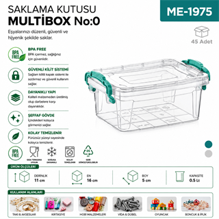 Saklama Kutusu M.Box No:0 (0.5 LT) (E-499)