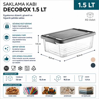 Saklama Kabı Decobox 1,5 LT (2953)