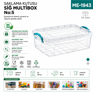 Saklama Kutusu Sığ M.Box No:5 (6.2 LT) (E-493)