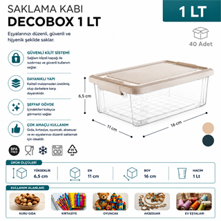 Saklama Kabı Decobox 1,0 LT (2952)