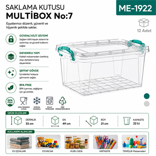 Saklama Kutusu M.Box No:7 (22 LT) (E-506)
