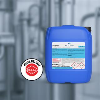 Entem LYE DAIRY helal belgeli Alkali Sağım Sistemi ve Süt Tankı Temizleyicisi 25 LT