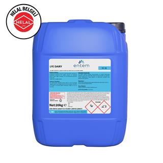 Entem LYE DAIRY helal belgeli Alkali Sağım Sistemi ve Süt Tankı Temizleyicisi 25 LT