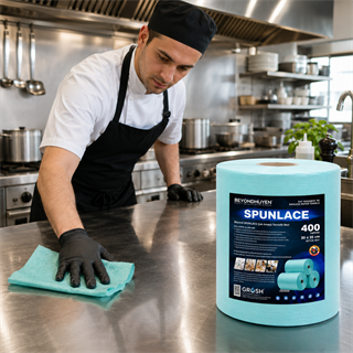 Spunforce Horeca Profesyonel Temizlik Bezi 400 Yaprak Turkuaz Rulo 30x35 cm