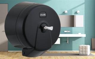 Vialli Mini İçten Çekmeli Tuvalet Kağıdı Dispenseri Siyah K3B