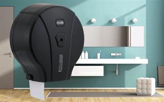 Vialli Siyah Mini Jumbo Tuvalet Kağıdı Dispenseri Siyah