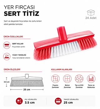 Yer Fırçası Sert Ti̇ti̇z (TP 503)