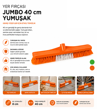 Yer Fırçası Jumbo Sert 40 Cm