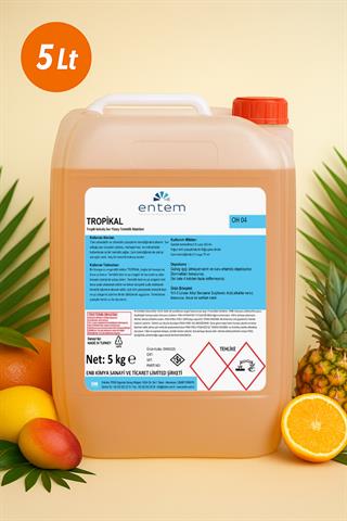 Entem Tropikal Kokulu Yüzey Temizleyici 5Lt | Temizlik Kimyasalları | Yüzey TemizleyiciEntemEntem Tropikal Kokulu Yüzey Temizleyici 5 Lt