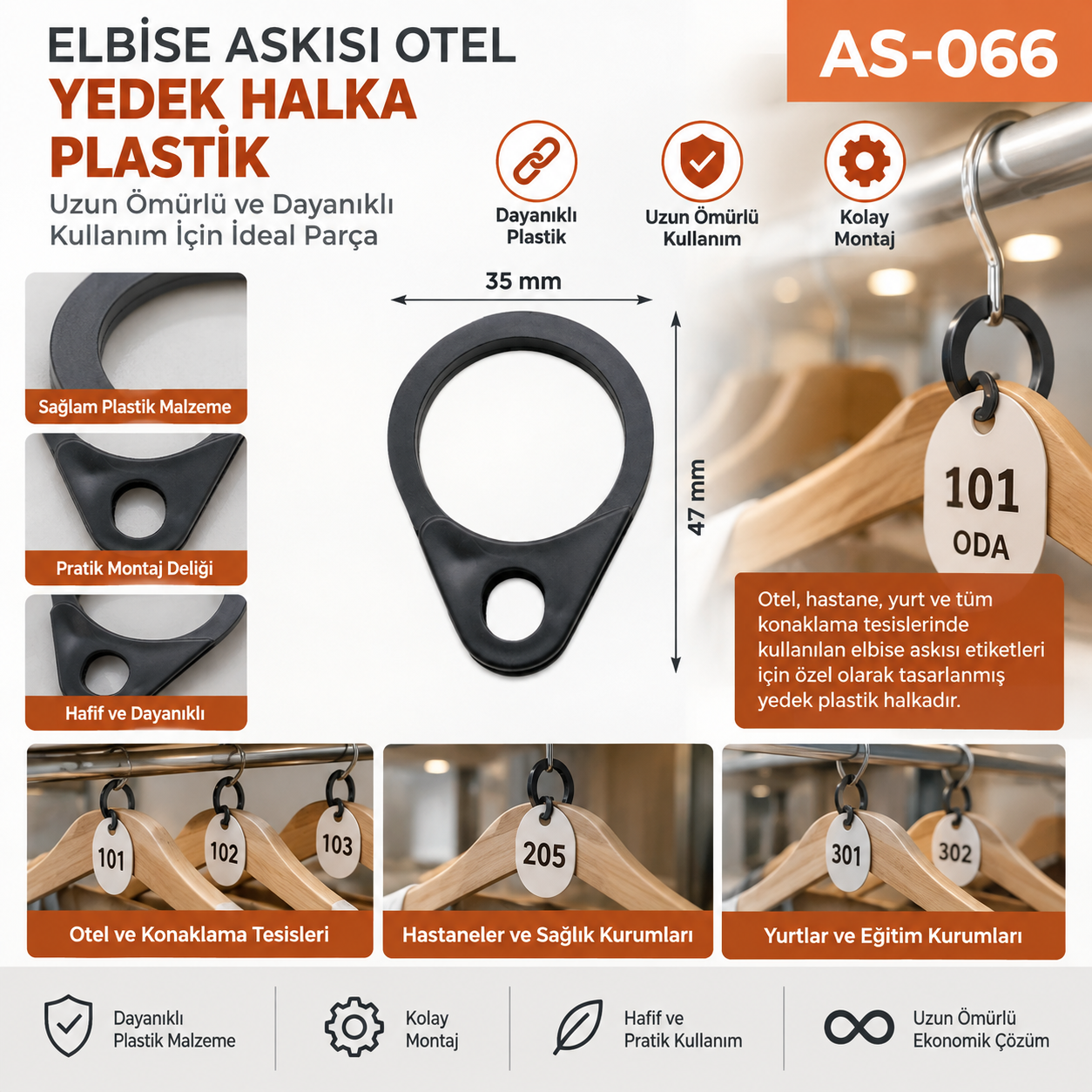 Elbise Askısı Otel Yedek Halka Plastik | Beyond HijyenBeyond HijyenElbise Askısı Otel Yedek Halka Plastik
