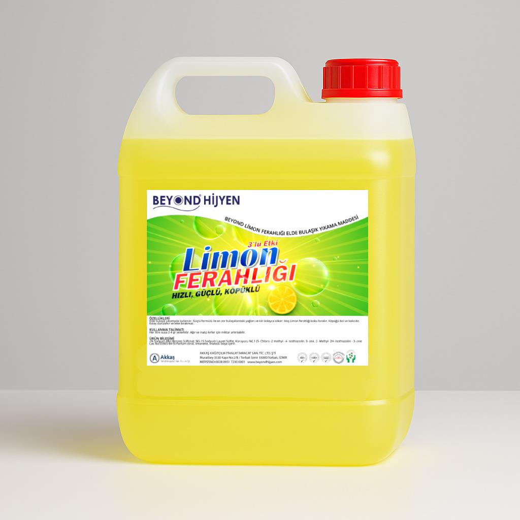 Beyond Hijyen Limon Ferahlığı 5 Lt Elde Bulaşık Deterjanı.Beyond HijyenBeyond Hijyen Elde Profesyonel Bulaşık Deterjanı 5 Lt