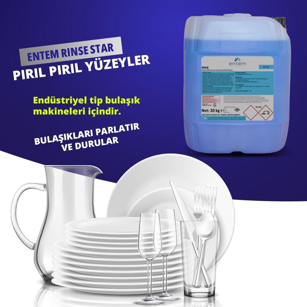 Entem Rinse Endüstriyel Bulaşık Makinesi Durulama ve Parlatıcı I Temizlik Kimyasalları I Beyond HijyenEntemEntem Rinse Endüstriyel Bulaşık Makinesi Durulama ve Parlatıcı 20 Lt