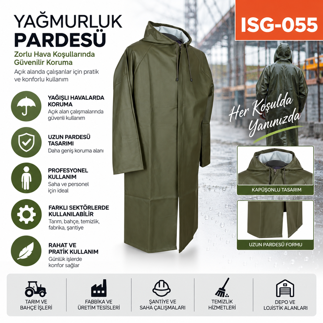 Yağmurluk Pardesü | Uzun İş ve Personel Yağmurluğu | Beyond HijyenBeyond HijyenYağmurluk Pardesü – Uzun İş Yağmurluğu