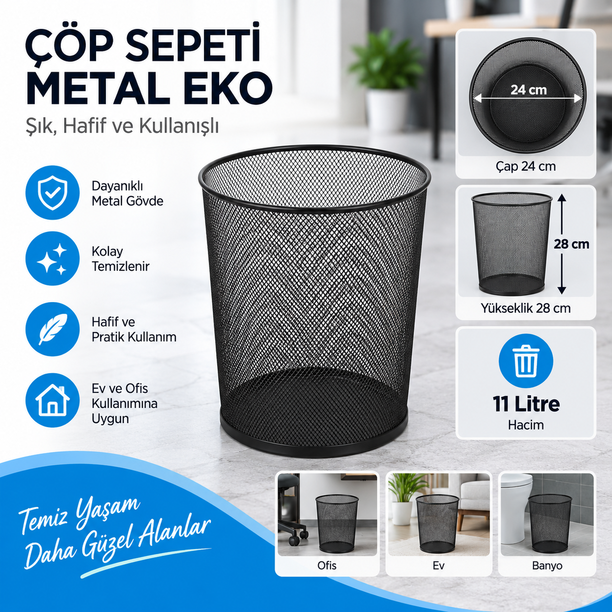 Çöp Sepeti Metal Fileli Eko | Beyond HijyenBeyond HijyenÇöp Sepeti Metal Fileli Eko