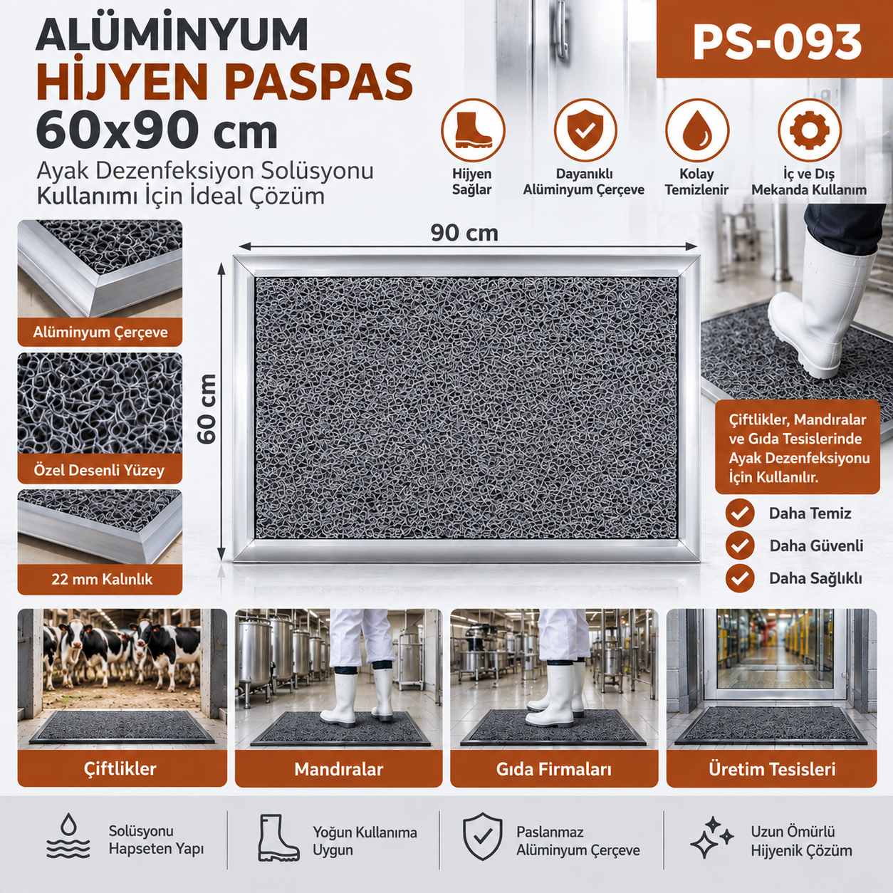 Alüminyum Hijyen Paspas 60 cm x 90 cm | Beyond HijyenBeyond HijyenAlüminyum Hijyen Paspas 60 cm x 90 cm
