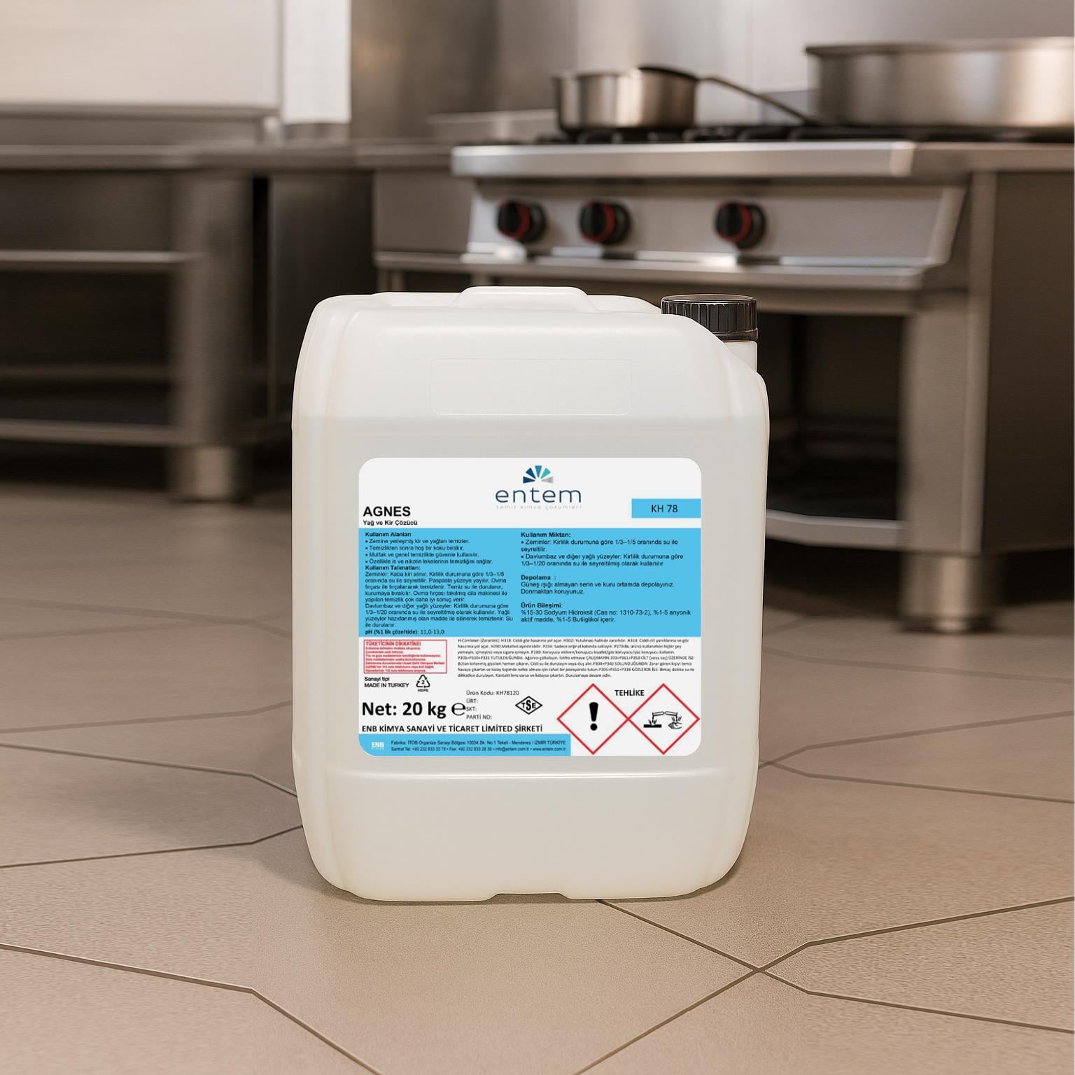 Entem Agnes Ağır Kir ve Yağ Çözücü 20 Litre I Temizlik Kimyasalları I Beyond HijyenEntemEntem Agnes Endüstriyel Ağır Yağ ve Kir Çözücü 20 Lt