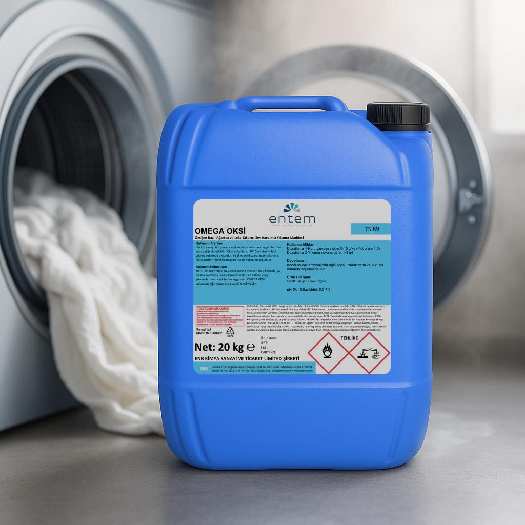 Entem OMEGA OKSİ 20 Kg – Oksijen Bazlı Ağartıcı ve Leke Çıkarıcı Endüstriyel Yıkama Kimyasalı | Beyond Hijyen | Temizlik Kimyasalları | Laundry DeterjanlarıEntemEntem OMEGA OKSİ 20 Kg – Oksijen Bazlı Ağartıcı ve Leke Çıkarıcı Sıvı Yardımcı Yıkama Maddesi