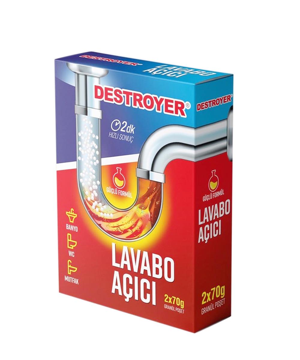 Destroyer Lavabo Açıcı 2 x 70g Granül Poşet I Temizlik Gereçleri I Beyond Hijyen | Lavabo AçıcılarDestroyerDestroyer Lavabo Açıcı 2 x 70g Granül Poşet