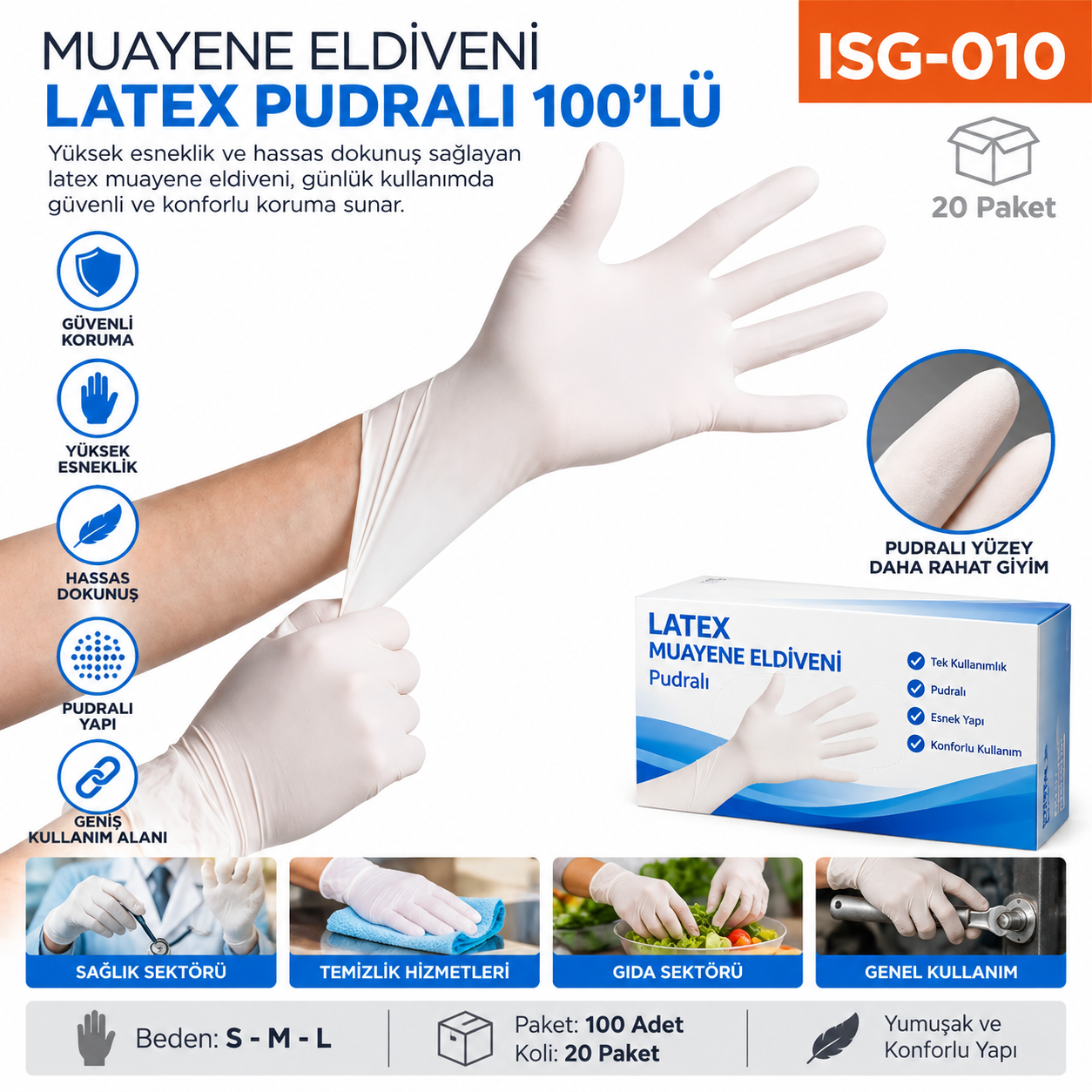 Muayene Eldiveni Latex Pudralı 100lü | Beyond HijyenBeyond HijyenMuayene Eldiveni Latex Pudralı 100lü
