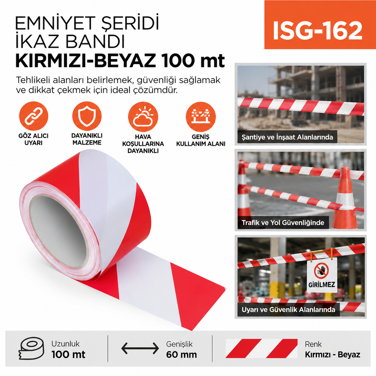 Emniyet Şeridi İkaz Bandı Kırmızı-Beyaz 60 mm*100 mt | Beyond HijyenBeyond HijyenEmniyet Şeridi İkaz Bandı Kırmızı-Beyaz 60 mm*100 mt